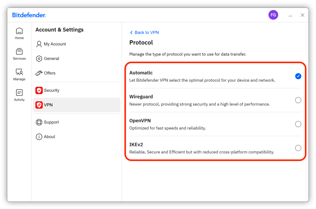 VPN protocol - Windows