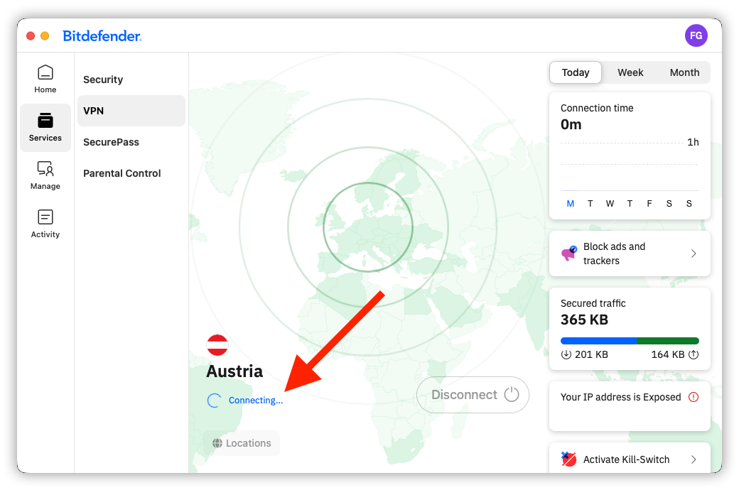 VPN connecting
