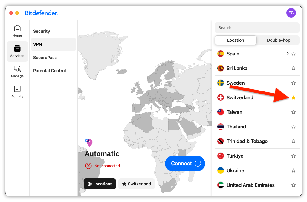 How to remove a preferred location