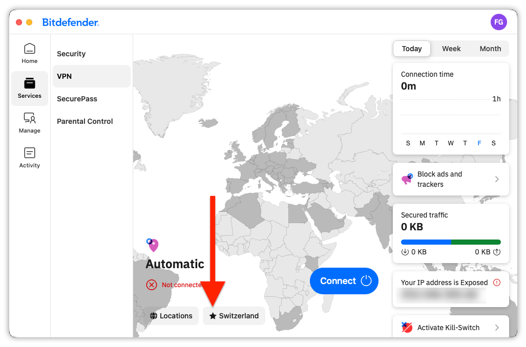 How to connect to a preferred location