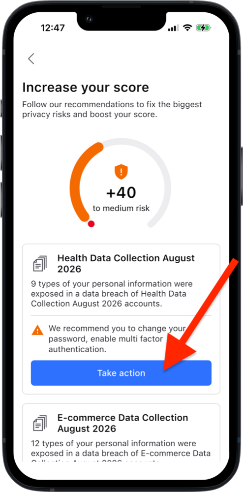 Increase your score - Take action