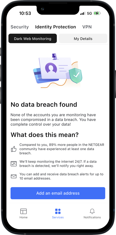 Dark Web Monitoring finds a data breach