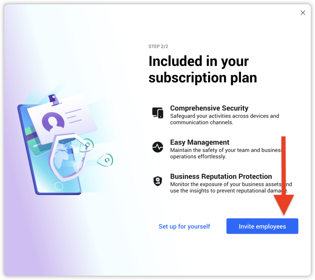 Bitdefender Small Office Security - invite employees or set up for yourself