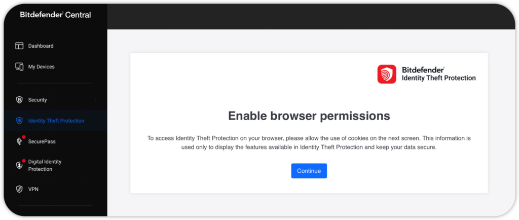 Enable browser permissions