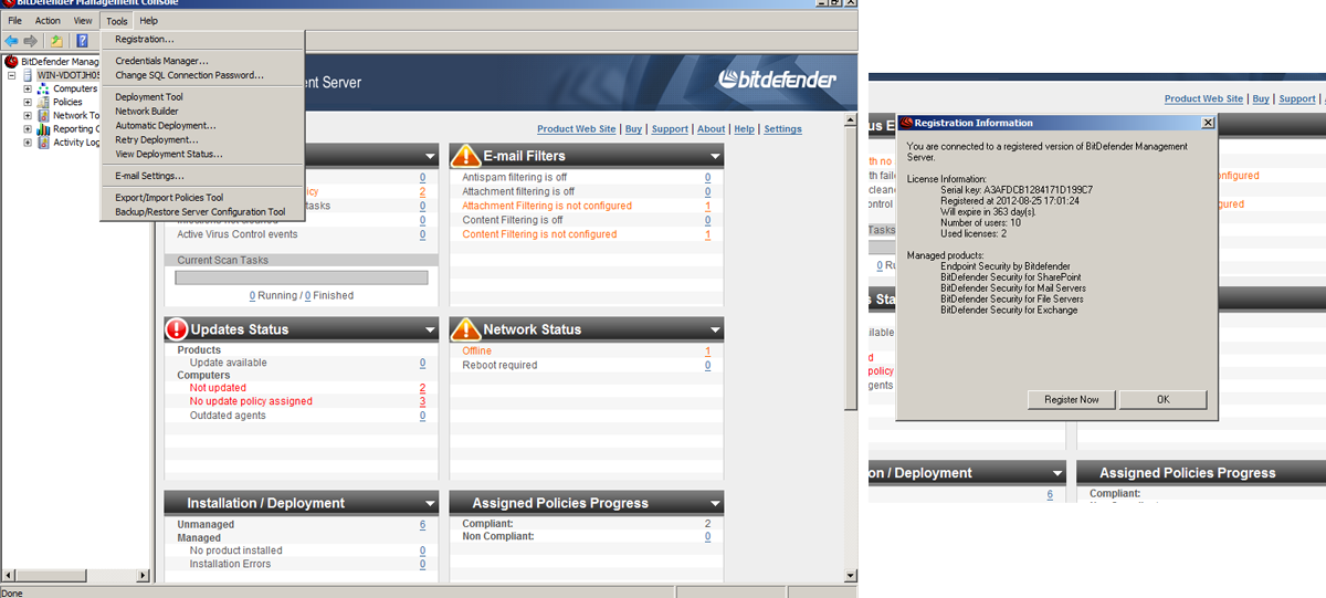 Small Office Security 3.5/3.6 Licence Key Location